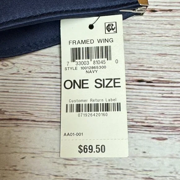 I.N.C. INTERNATIONAL CONCEPTS Framed Wing Clutch - Navy - Picture 4 of 4